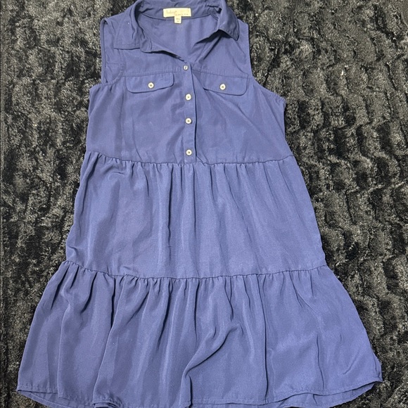 BeBop Sleeveless Kids Dress in Deep Blue - Picture 1 of 5